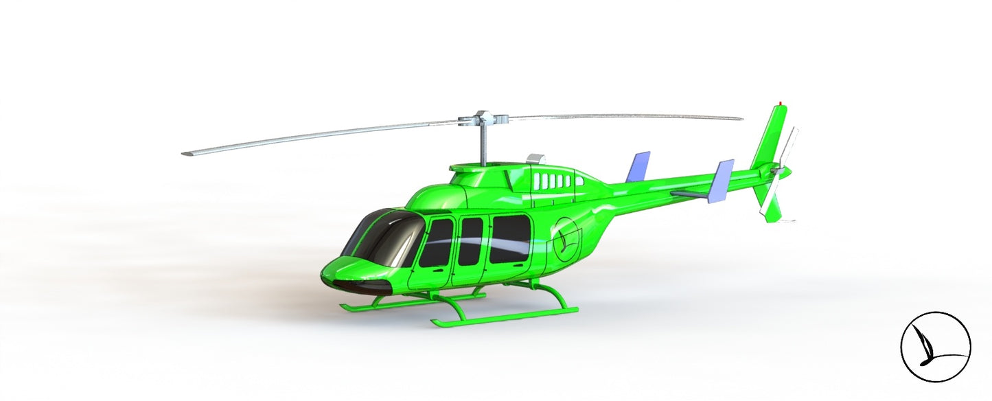 Bell206 long ranger helicopter model kit