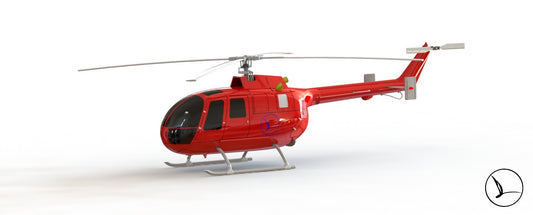 MBB BO105 CB helicopter model kit